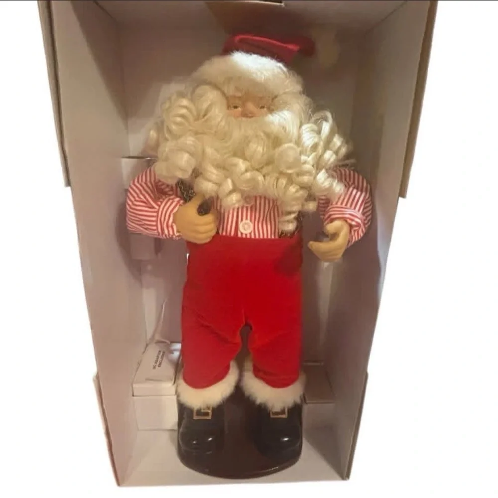 JINGLE BELL ROCK DANCING SANTA Dillards Rock Santa Collectible Original Box - Picture 3 of 7